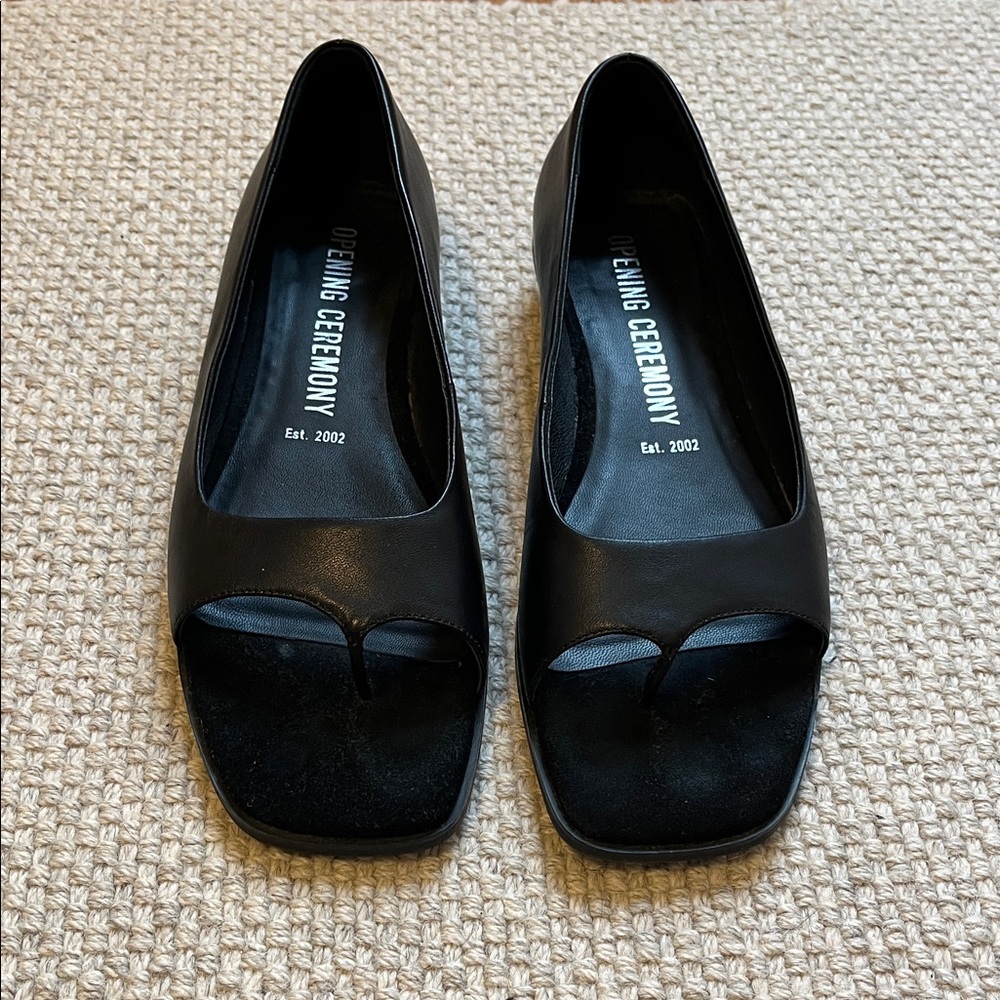 Opening Ceremony Black Peep Toe flats